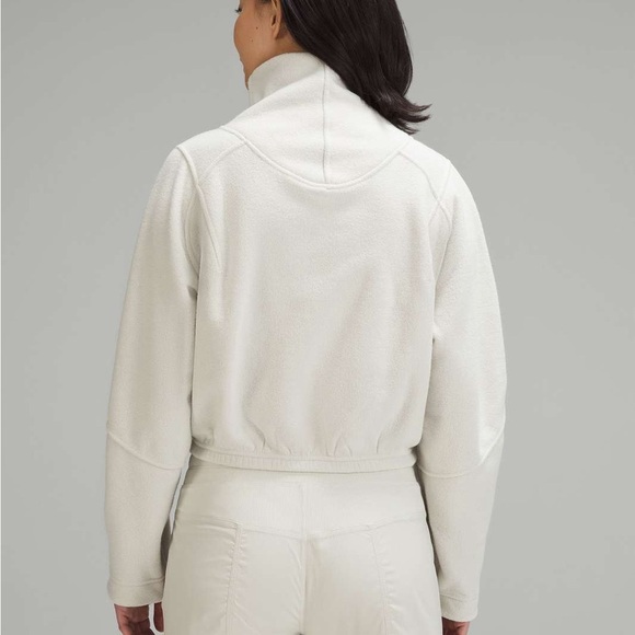 Lululemon Looped Terry Fleece Funnel Neck Bone Size 2 - Picture 2 of 11